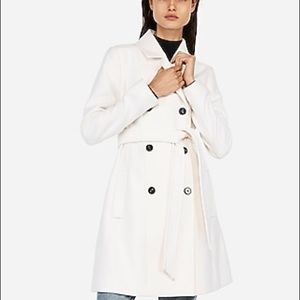 Express Belted Wool Blend Trench Coat